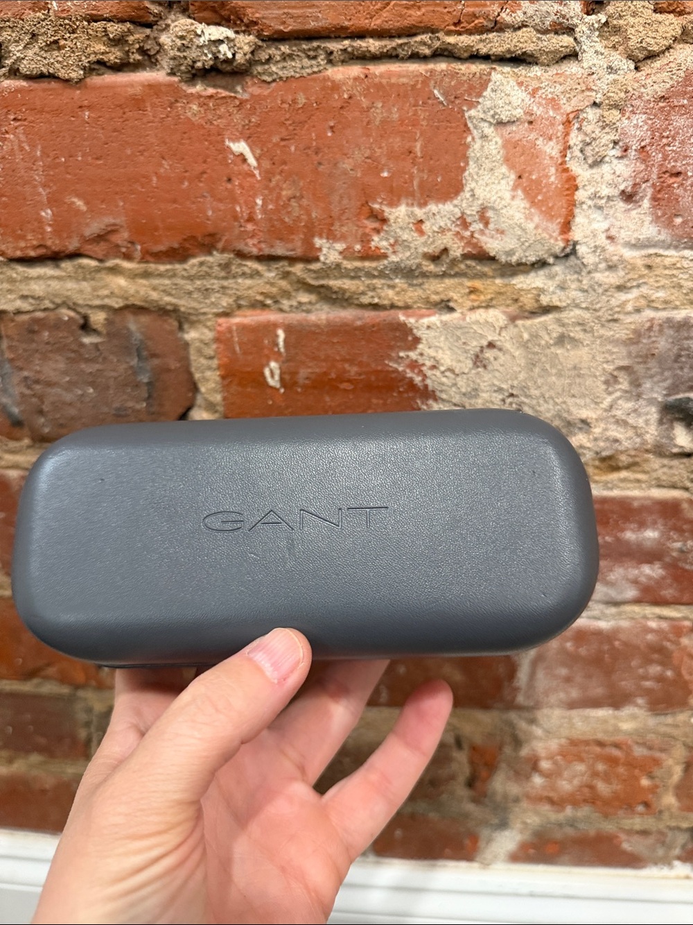Gant Charcoal Eyewear Case with Engraved Logo